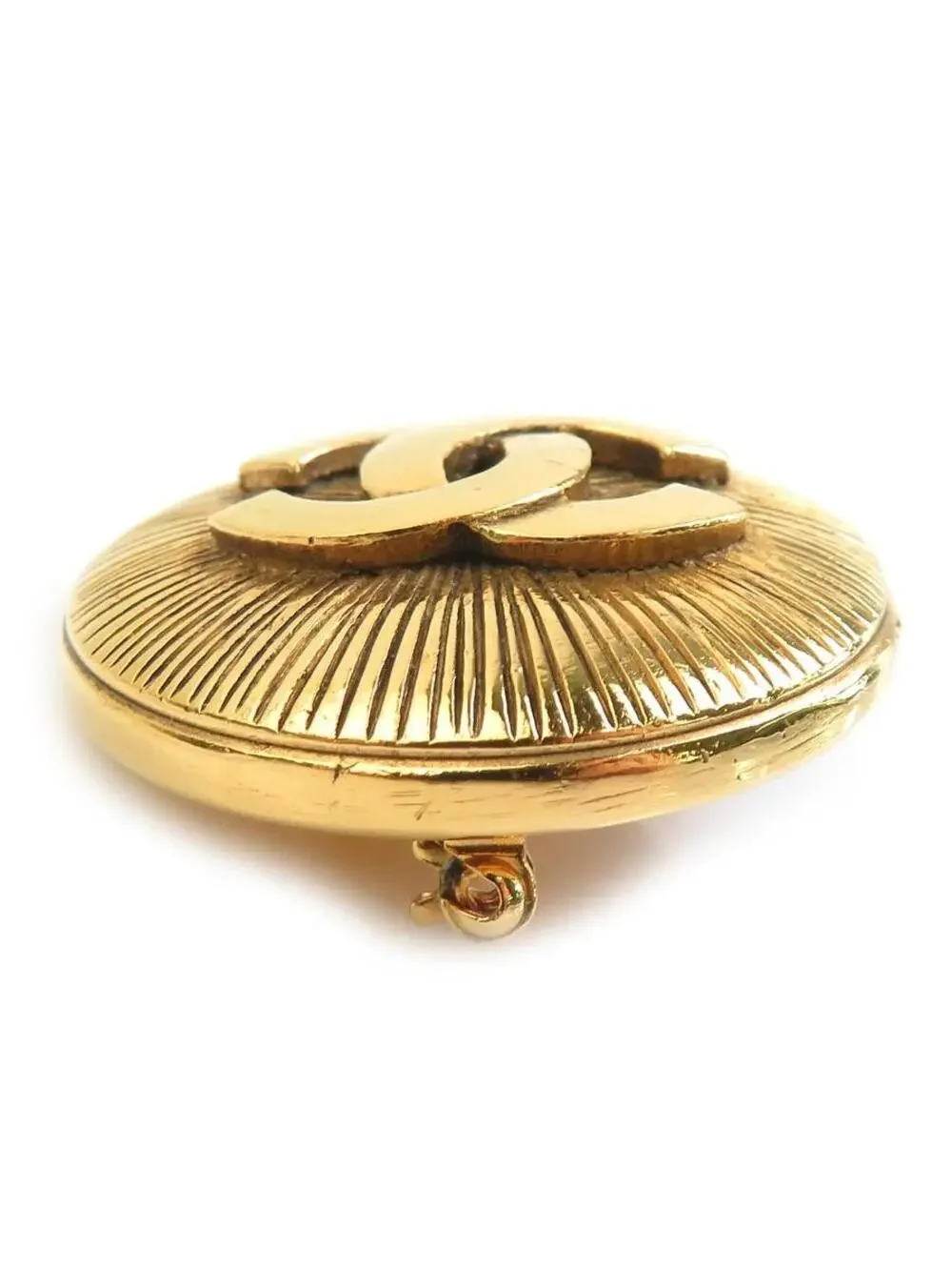 Auth Chanel Cc Logo Brooch Gold Metal - #294132C26B